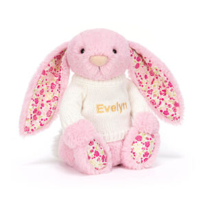 Blushkin Blossom Luxe Bunny with Personalized Cream Jumper